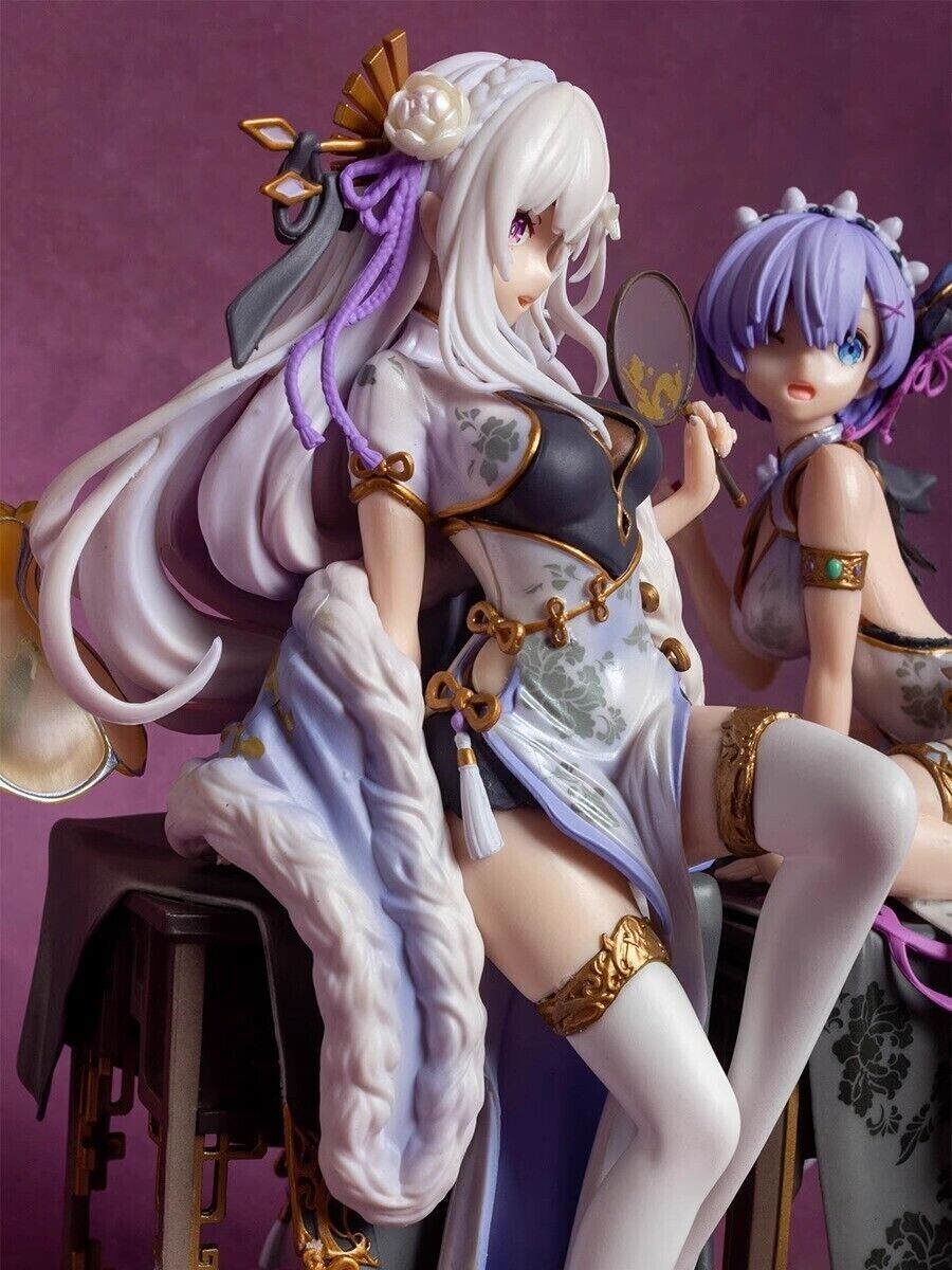 Emelia & Rem Figure, Re:Zero kara Hajimeru Isekai Seikatsu Figurine, Anime 9 in