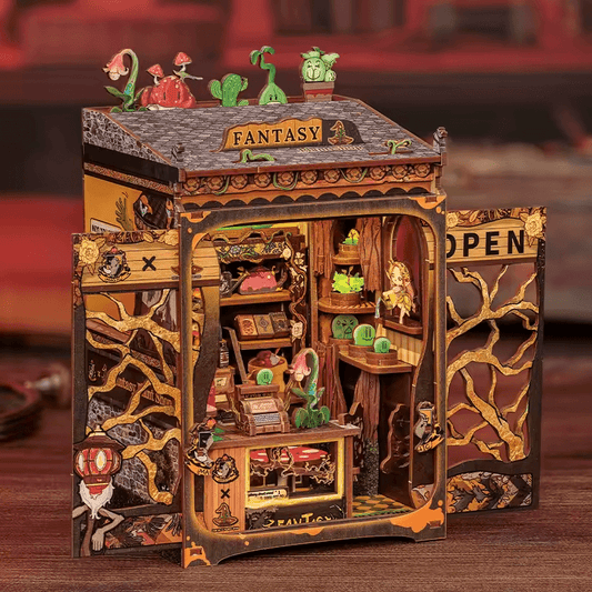 Fantasy Dollhouse Book Nook Kit - Miniature Wizardi Roombox Kit - 
