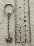 Witchy Pentacle Zipper Pull Bag Charm Keychain