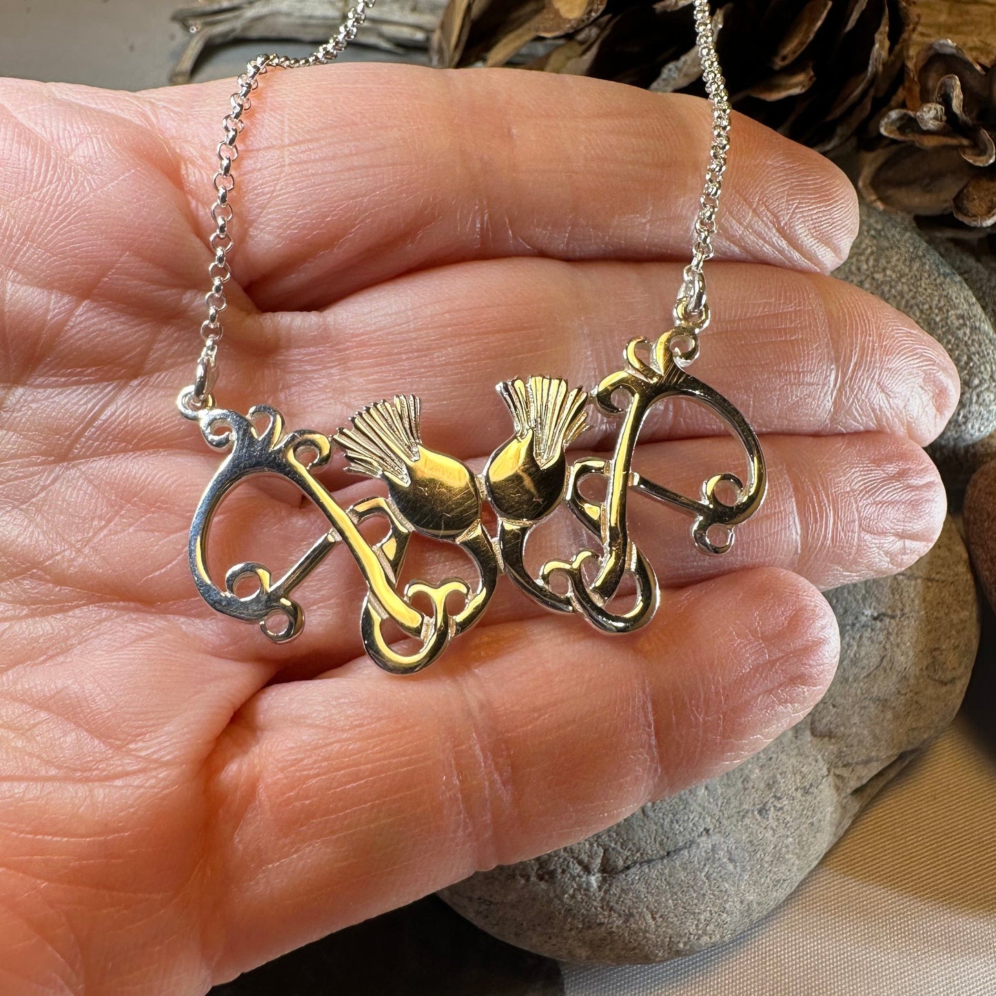 Scottish Meadow Thistle Necklace