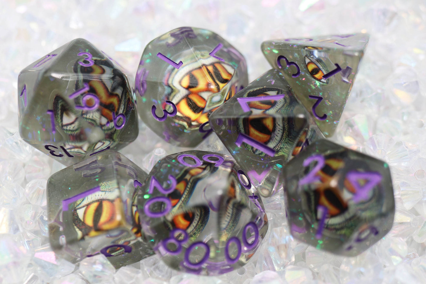 Venom Dragon Eye RPG Dice Set - 