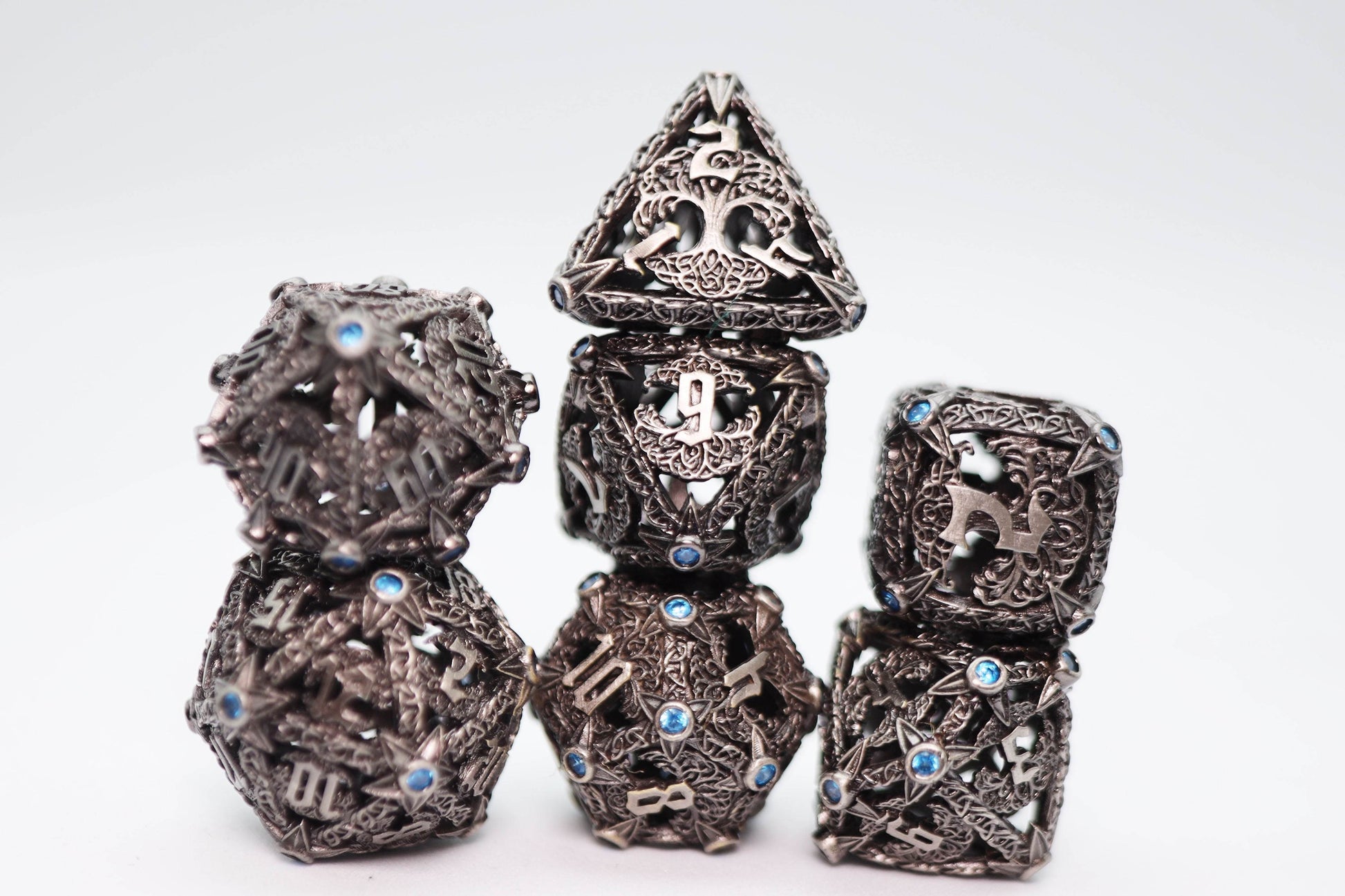 Trees of Virtue: Tree of Perseverance - Hollow Metal RPG Dice Set - 