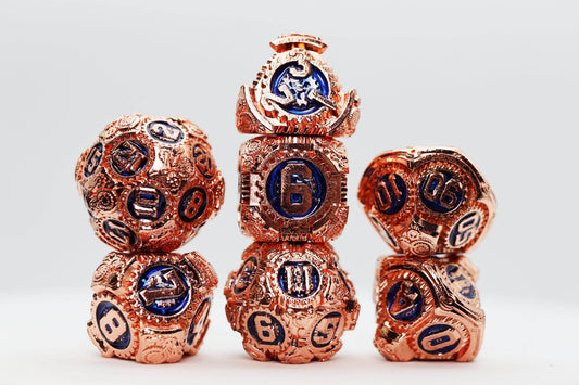 Airship Gears: Hydro Hybrid - Metal RPG Dice Set - 