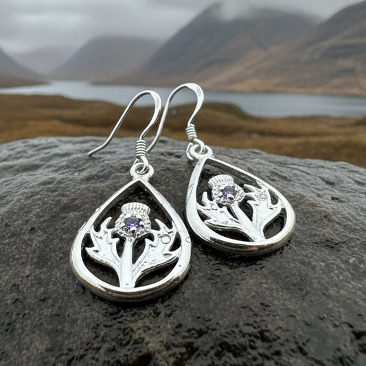 Realistic Thistle Earrings