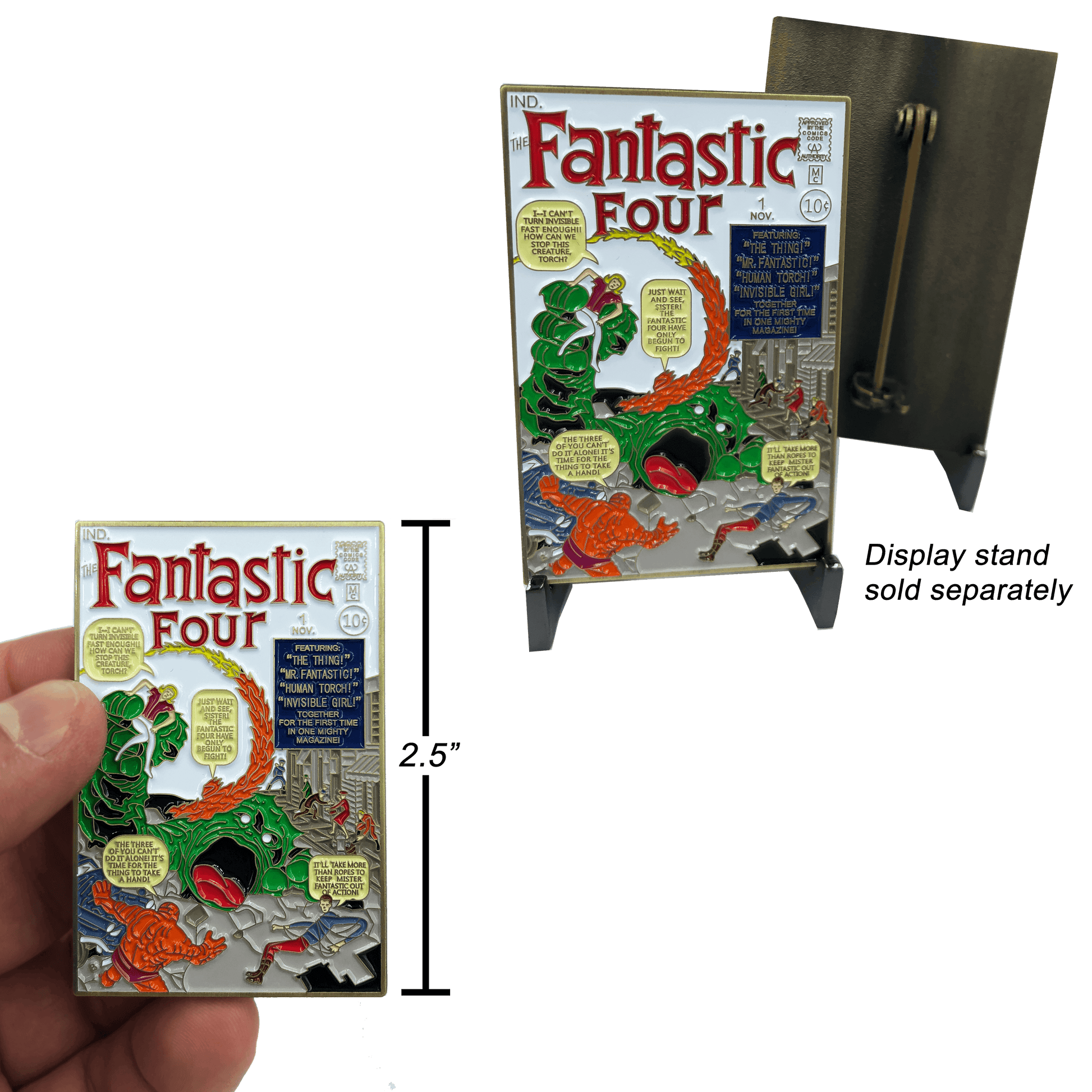 FF-006 Pin version Fantastic Four #1 Stan Lee Marvel Comic Book Issue 1 - 