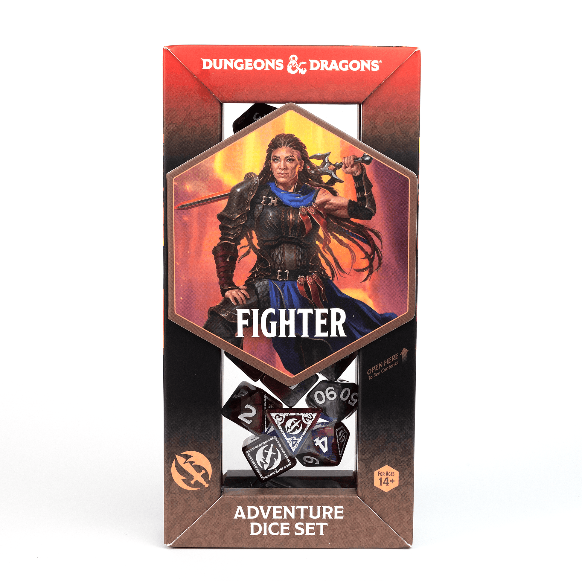 D&D Adventure Dice Set - Fighter Edition | Red 17pc Collection - 