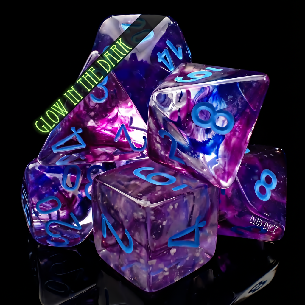 Nebula Nocturnal Dice Set (Glow In The Dark!)