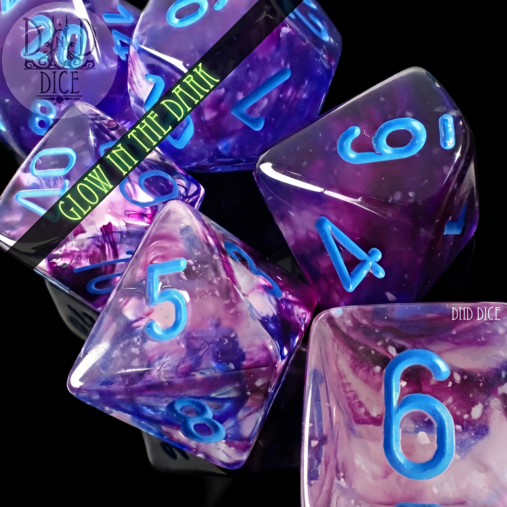 Nebula Nocturnal Dice Set (Glow In The Dark!)