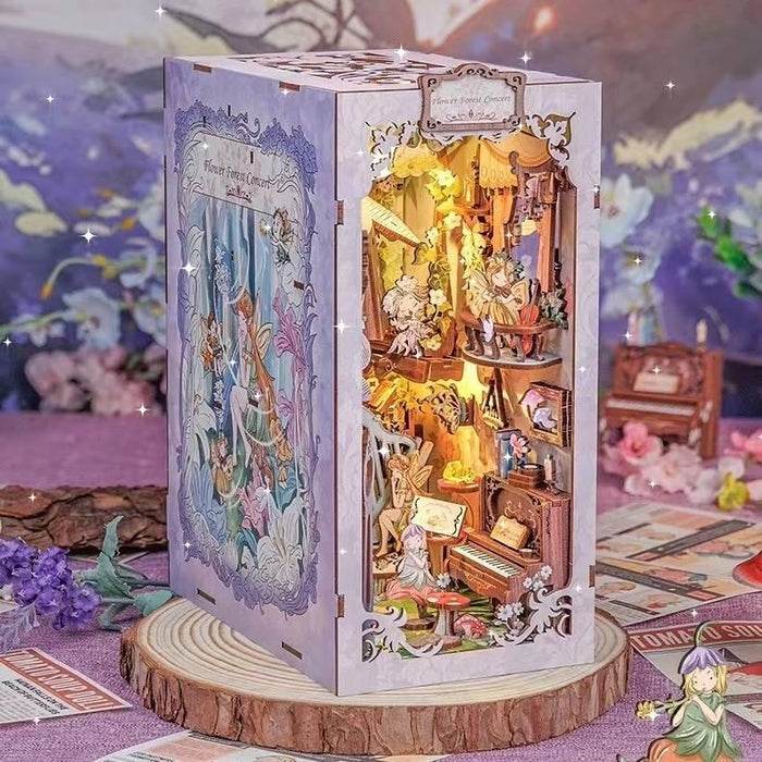 Book Nook Wizardi Miniature - Flower Forest Concert Roombox Kit - 