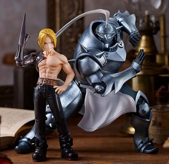 Fullmetal Alchemist Edward Elric and Alphonse Elric Figurines, Anime Figures PVC Statue 18 CM