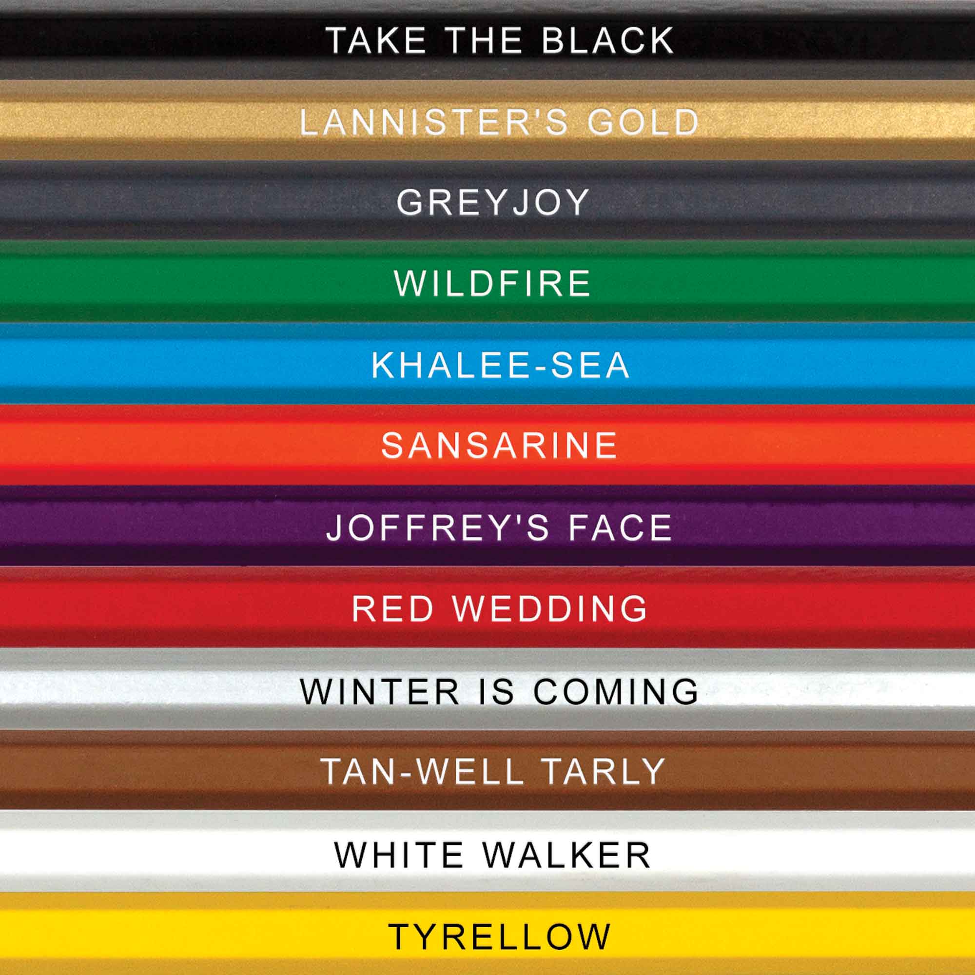 Game of Tones Colored Pencils for Fans of Game of Thrones