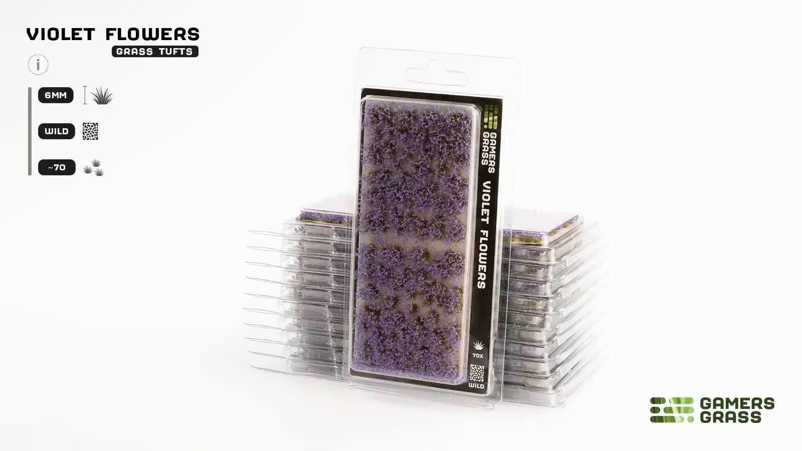 Gamers Grass Tufts: Violet Flowers- Wild - 