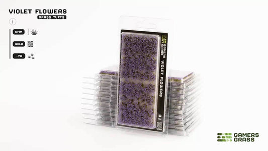 Gamers Grass Tufts: Violet Flowers- Wild - 