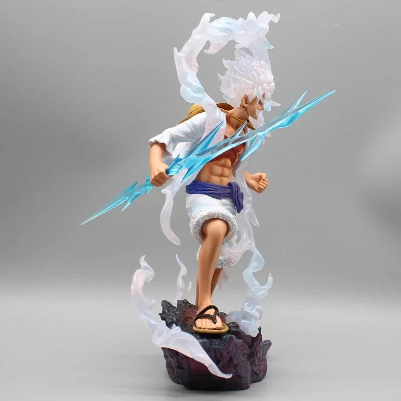 Gear 5 Sun God Monkey D Luffy Anime Figure, Anime One Piece Action Figure PVC Statue 28 CM