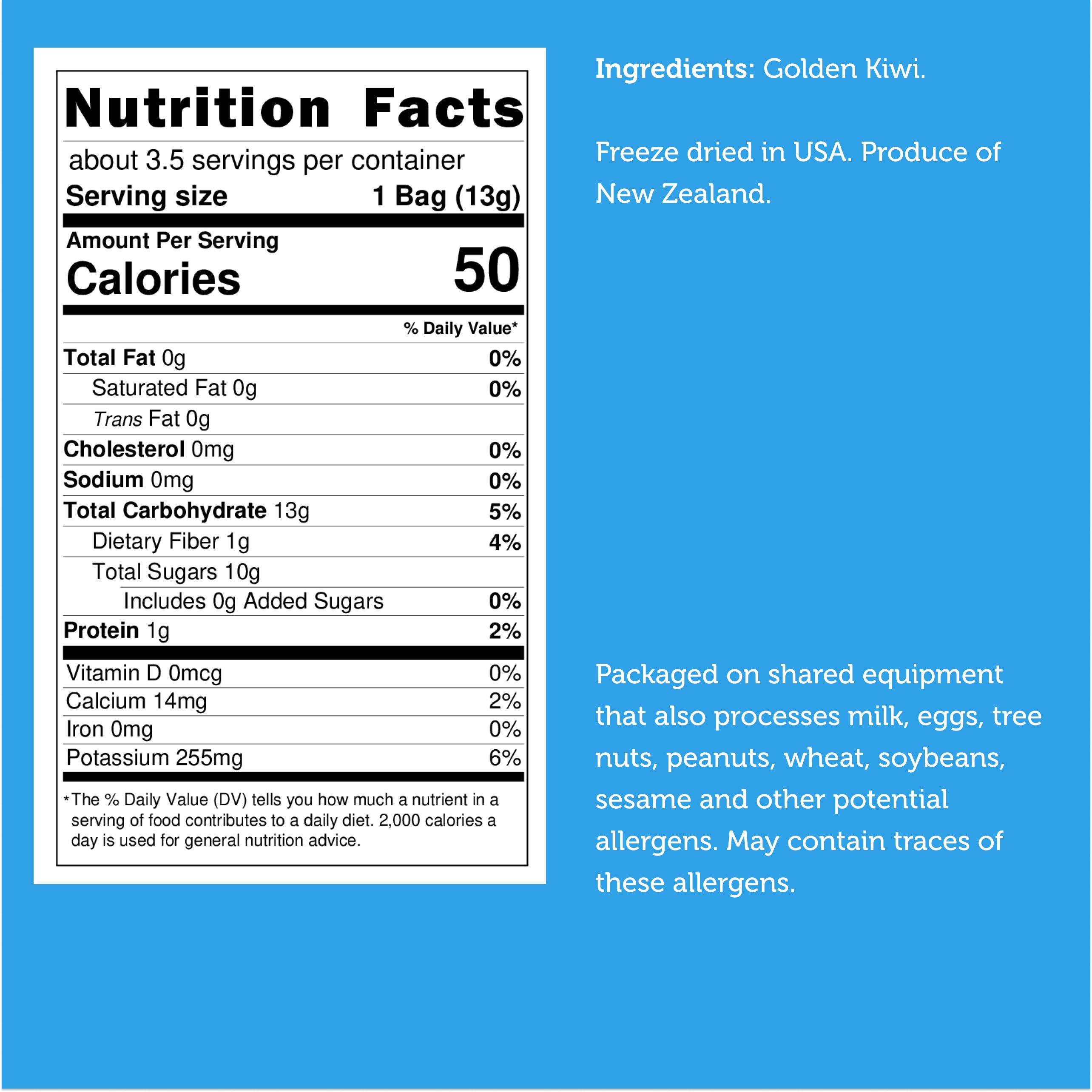 Freeze Dried Golden Kiwi