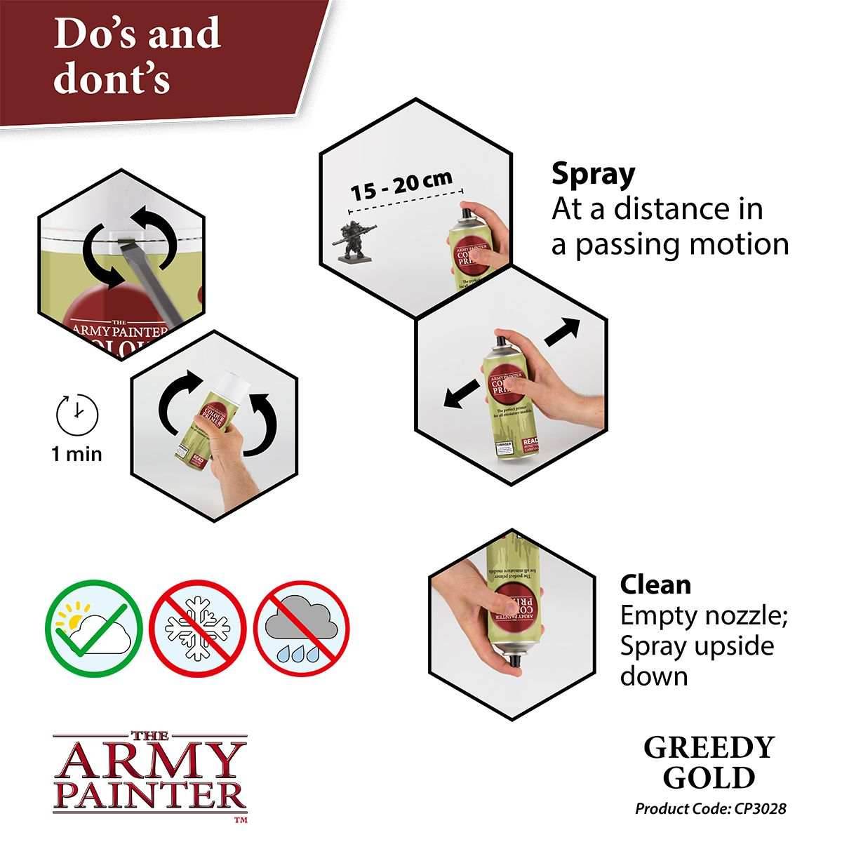 Army Painter Colour Primer: Greedy Gold - 
