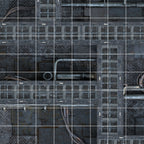 Sci-Fi Skirmish Premium - 24x24 with 3" Grid - Double Sided Neoprene Mat with Bag