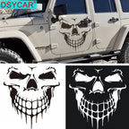 Large Reflective Skull Head Car Decal | 23.2" x 20.9" Vinyl Sticker for Cars, Trucks & Bikes