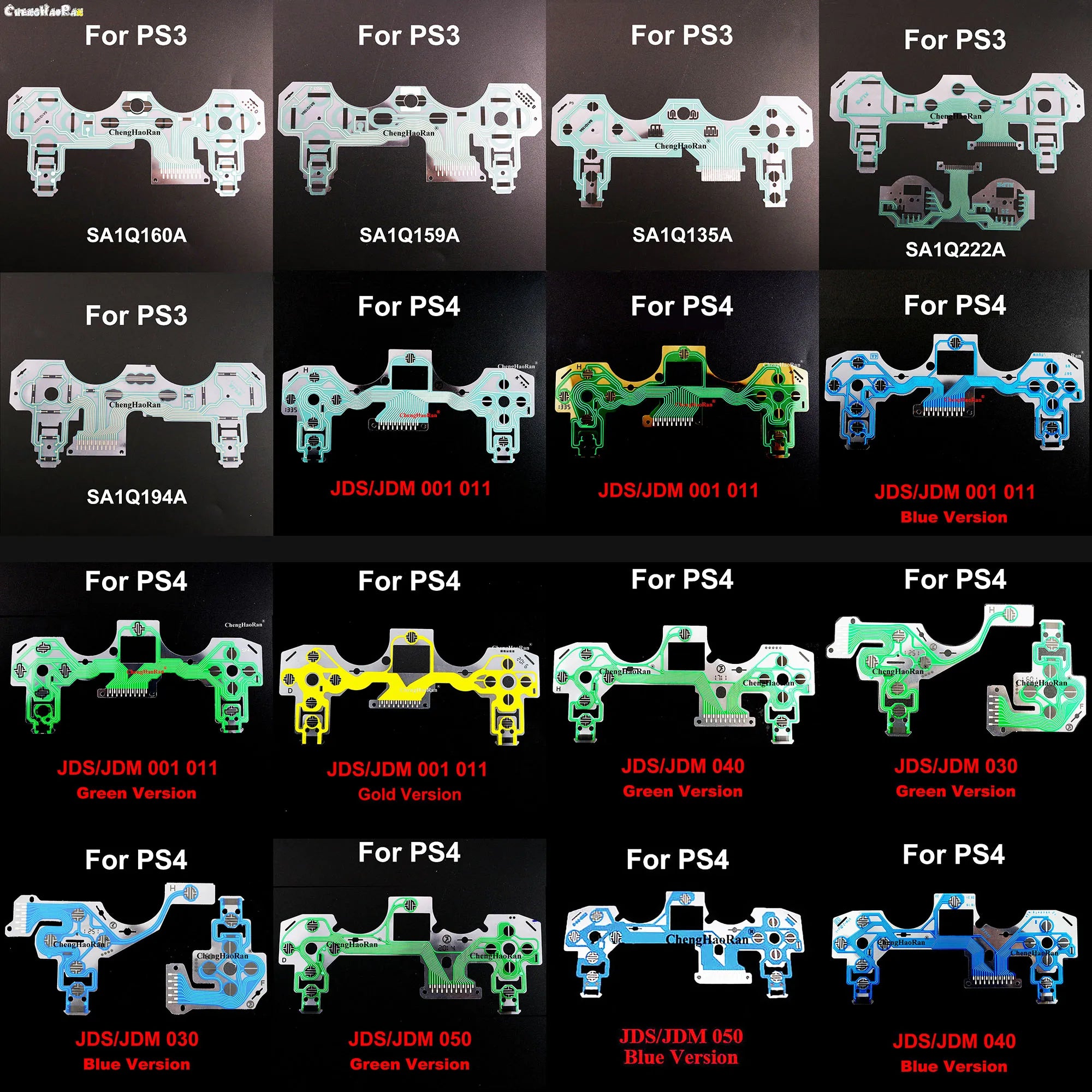 PS4 PS3 Controller Conductive Film Replacement | Ribbon Cable Keypad Flex Circuit Board