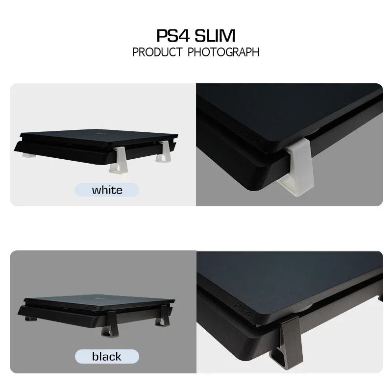 DATA FROG Cooling Feet Stand for PS4 Slim Pro | Horizontal Holder with Anti-Slip Design