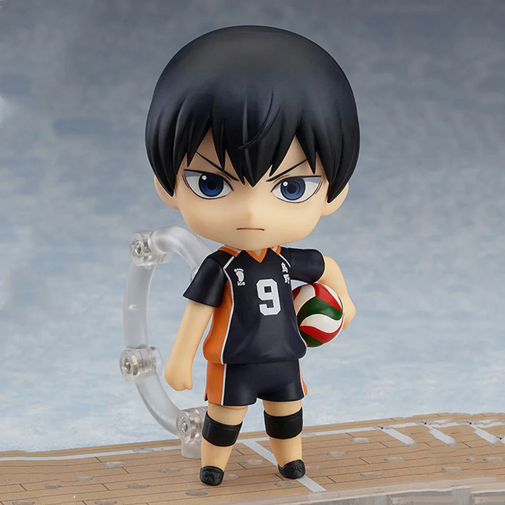 Haikyu Anime Mini Figurines, Hinata Shoyo, Kageyama Tobio, Oikawa Tooru, Kozume Kenma. Cute Kawaii Chibi Action Sport Figures 10 cm