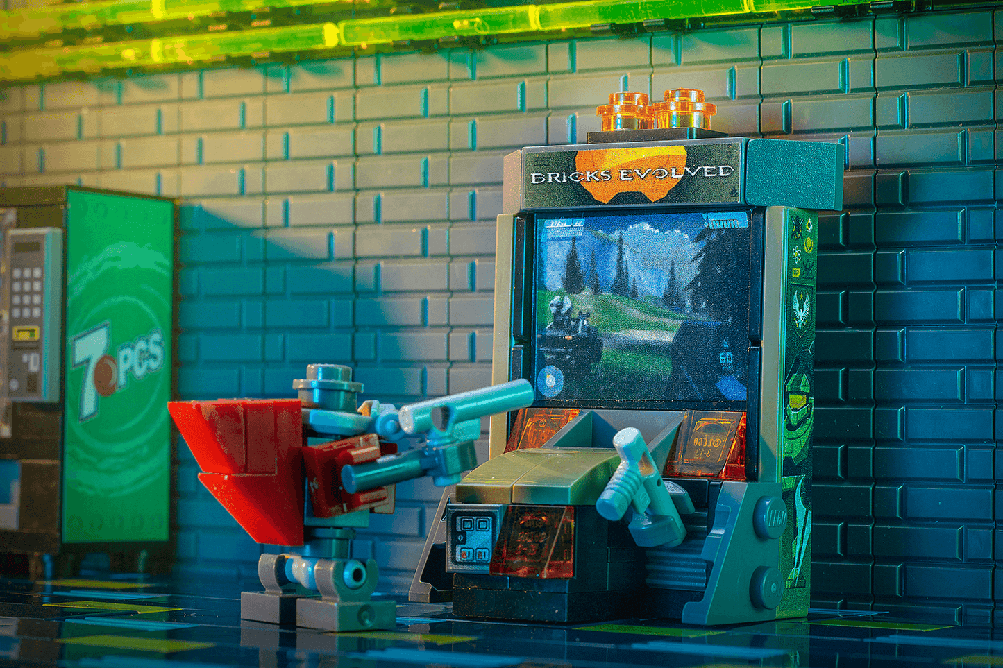 Custom Bricks Evolved Shooter Arcade Game made using LEGO parts - 