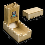 Portable Wooden DND Dice Tower Foldable Dice Rolling Tower with Magnets
