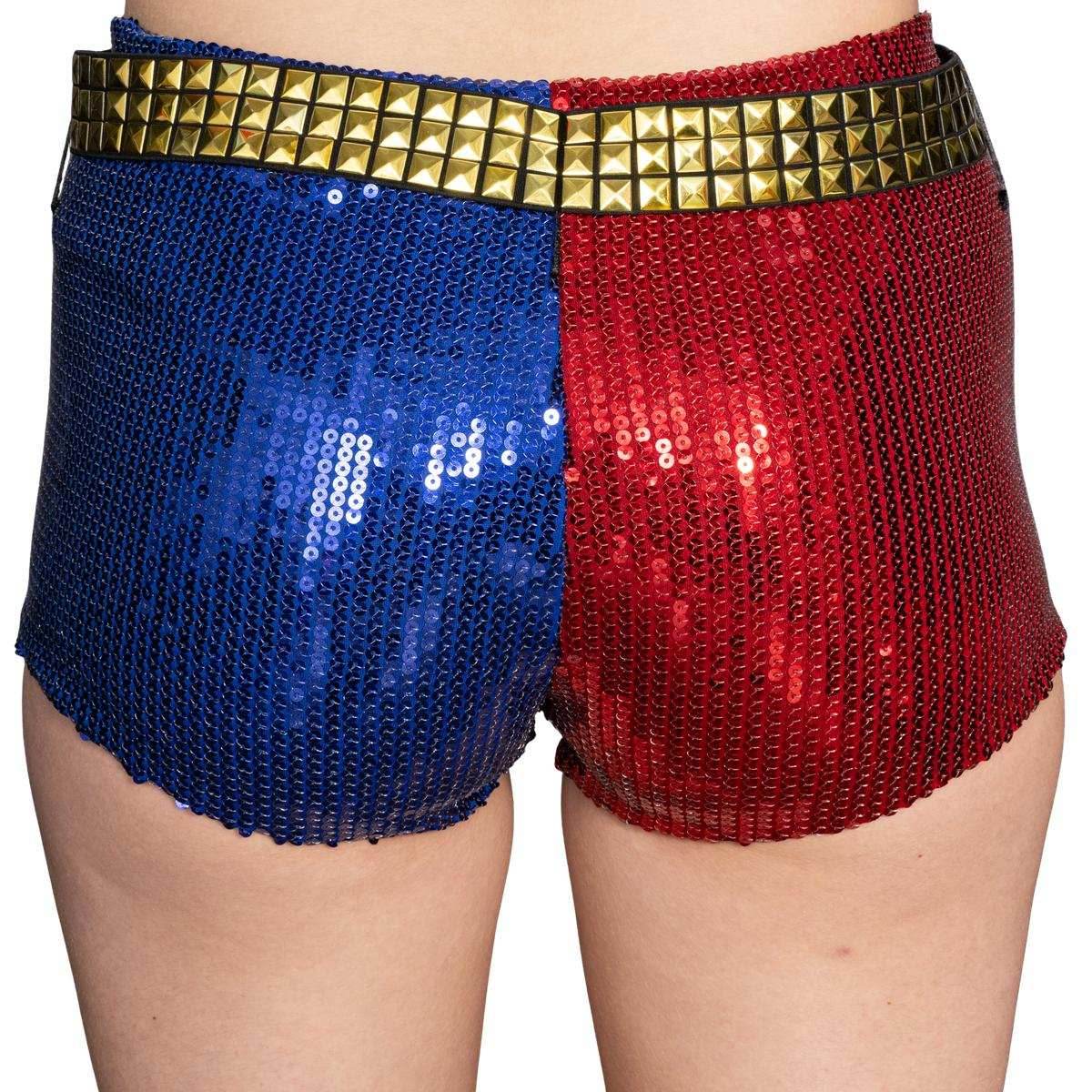 SS Movie Replica Harley Quinn Halloween Cosplay Costume Shorts with Belt - XS