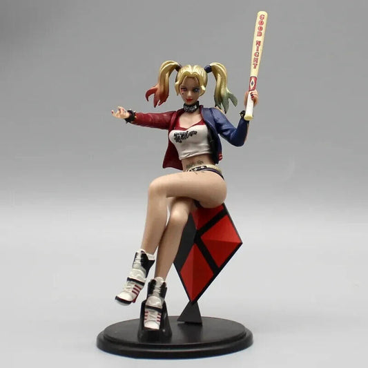 Harley Quinn Figure, Sexy Suicide Squad Joker Figurine, Marvel DC Gifts 4 in