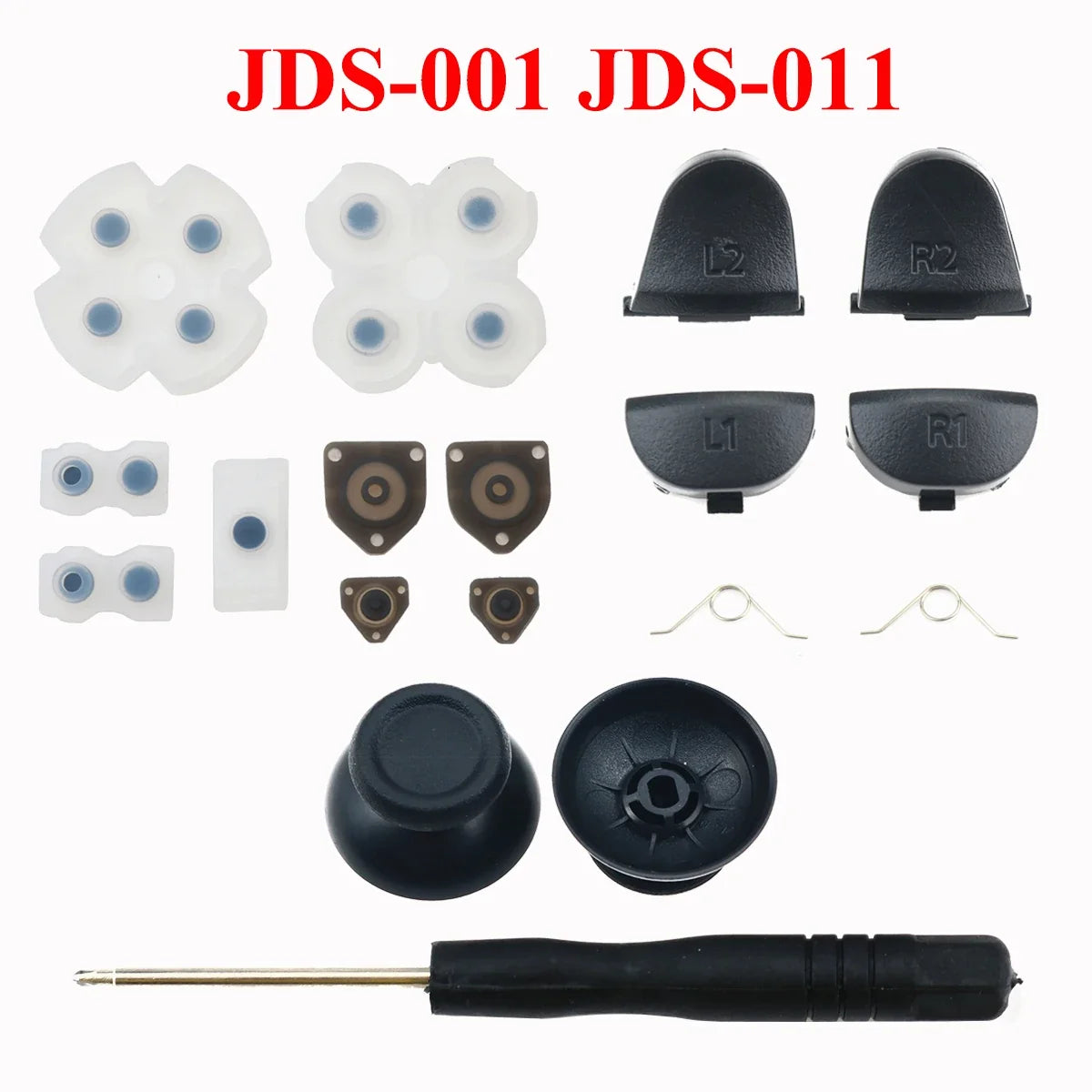 PS4 Trigger Button and Analog Stick Mod Kit | Compatible with JDS JDM 030 040 011 050 055 Controllers