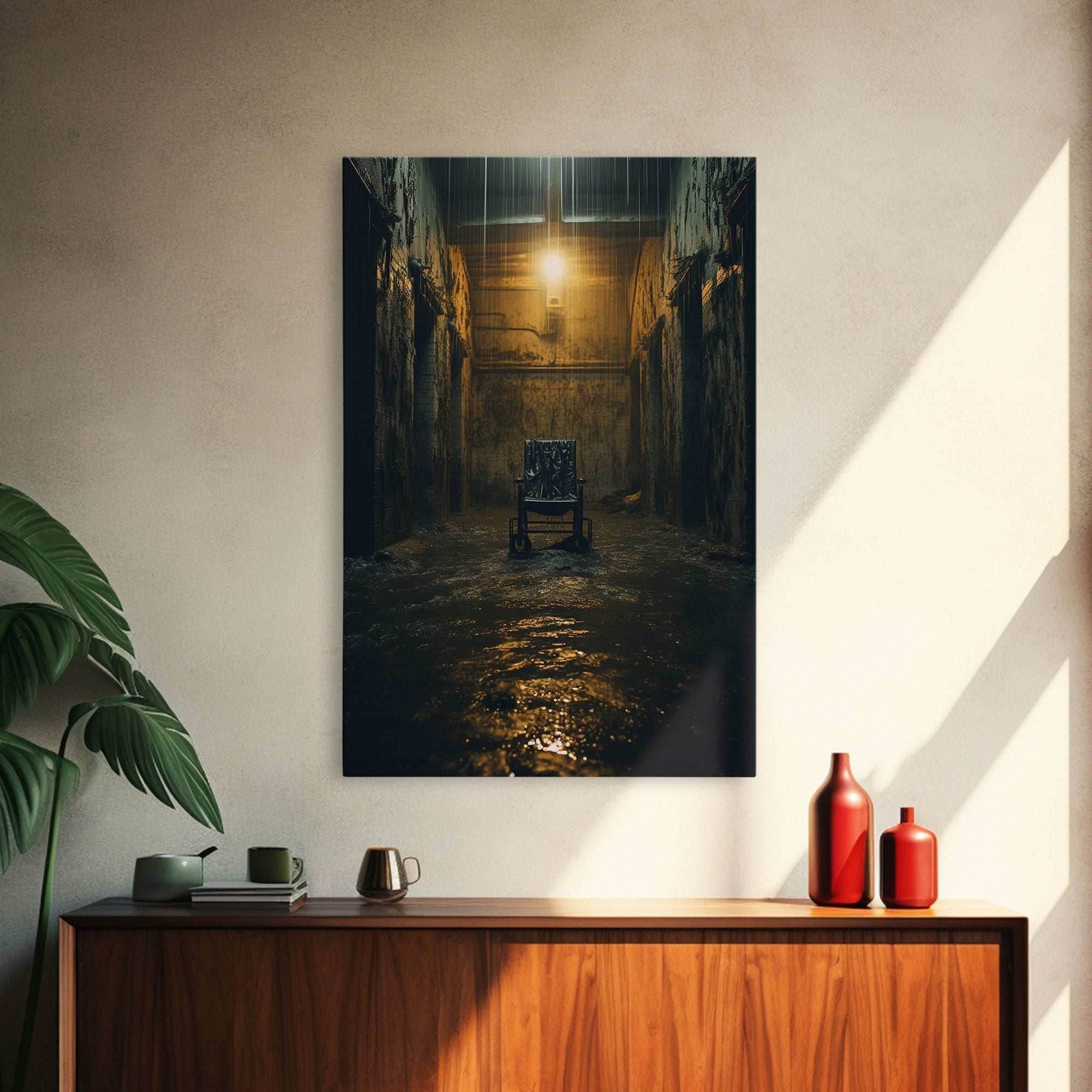 Creepy Wall Decor, Spooky Room Decor, Canvas Print, Wall Hanging, Portrait Art, Halloween Wall Decor, Dark Fantasy, Dark Wall Art - 8x12 Inches / Gallery Wrap Canvas - Ready To Hang