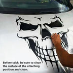 Large Reflective Skull Head Car Decal | 23.2" x 20.9" Vinyl Sticker for Cars, Trucks & Bikes
