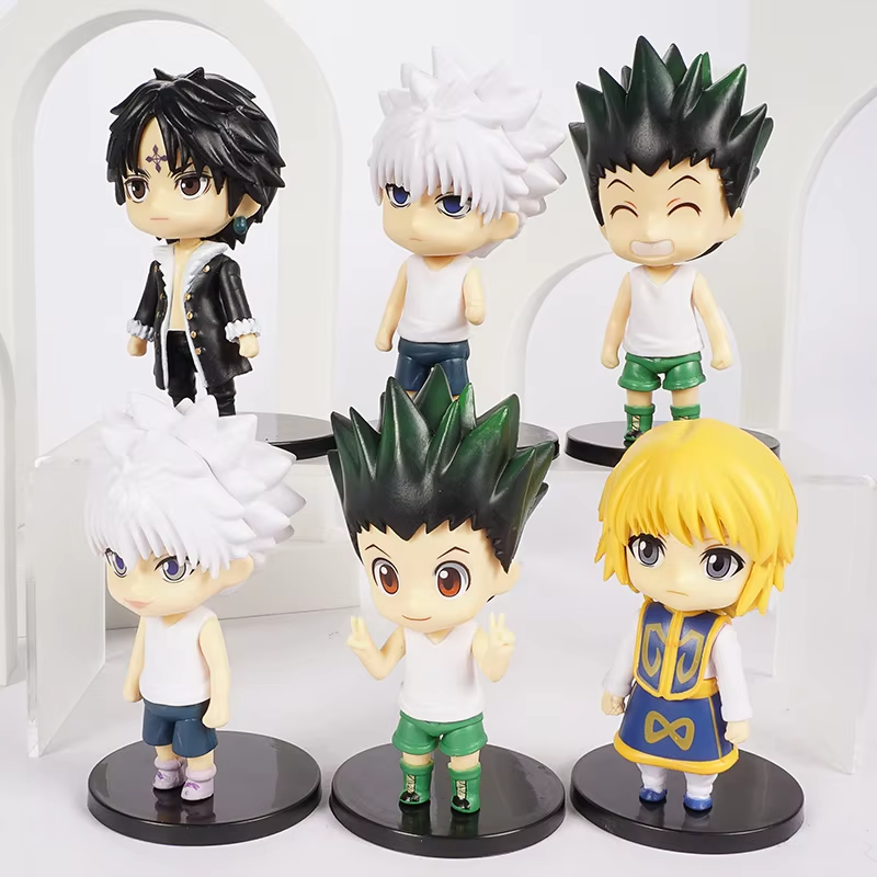 Hunter x Hunter 6 pcs Figurines, Gon Killua Kurapika Chrollo Anime Figures 4 in