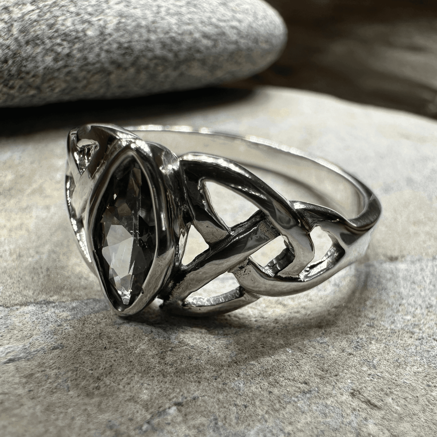 Mystic Topaz Trinity Knot Ring - 5