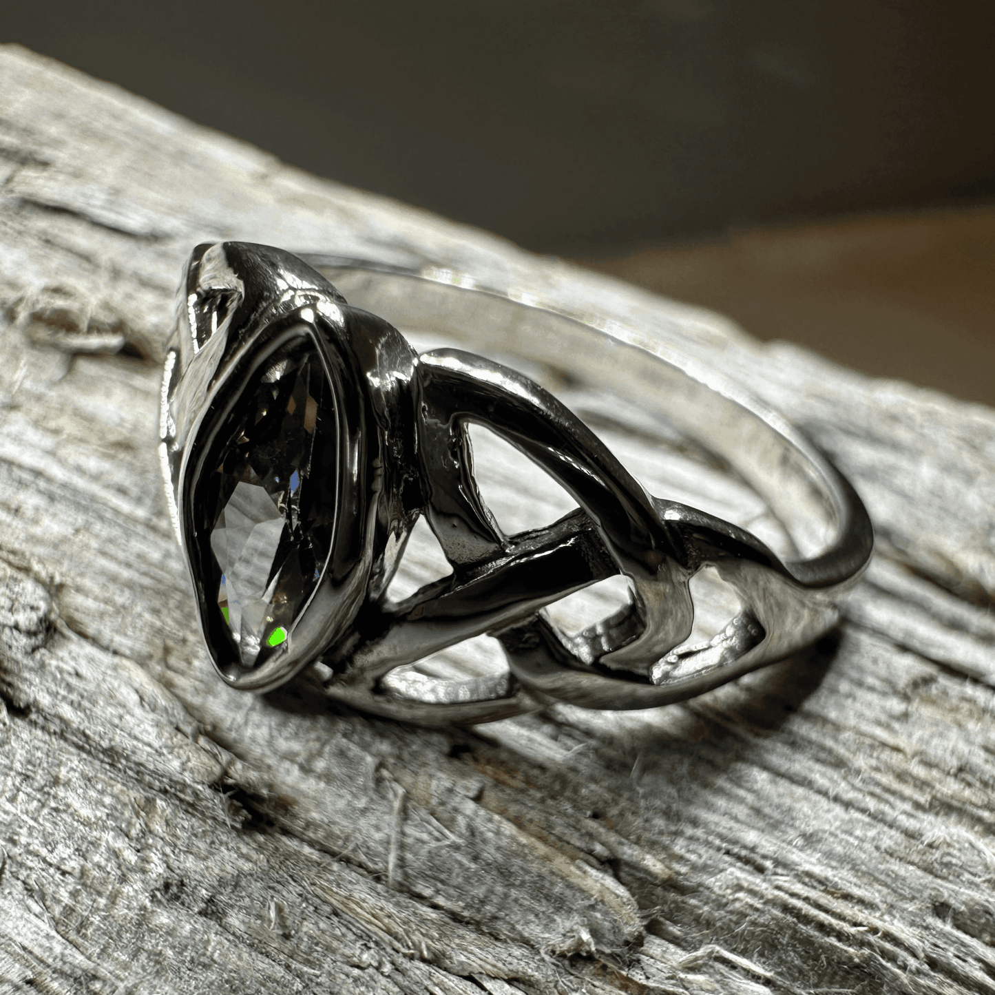 Mystic Topaz Trinity Knot Ring - 5