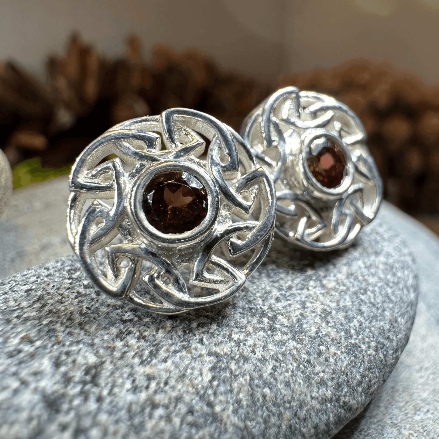 Alfiva Celtic Earrings - Amethyst