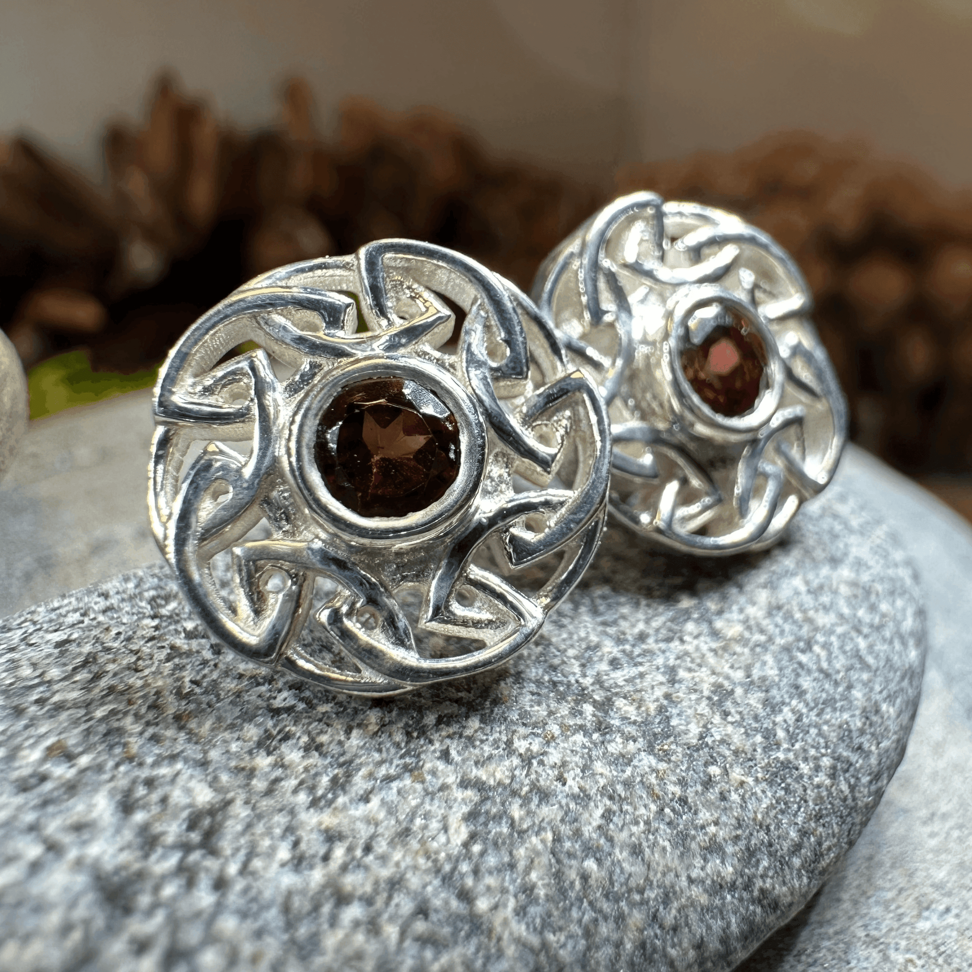 Alfiva Celtic Earrings - Amethyst