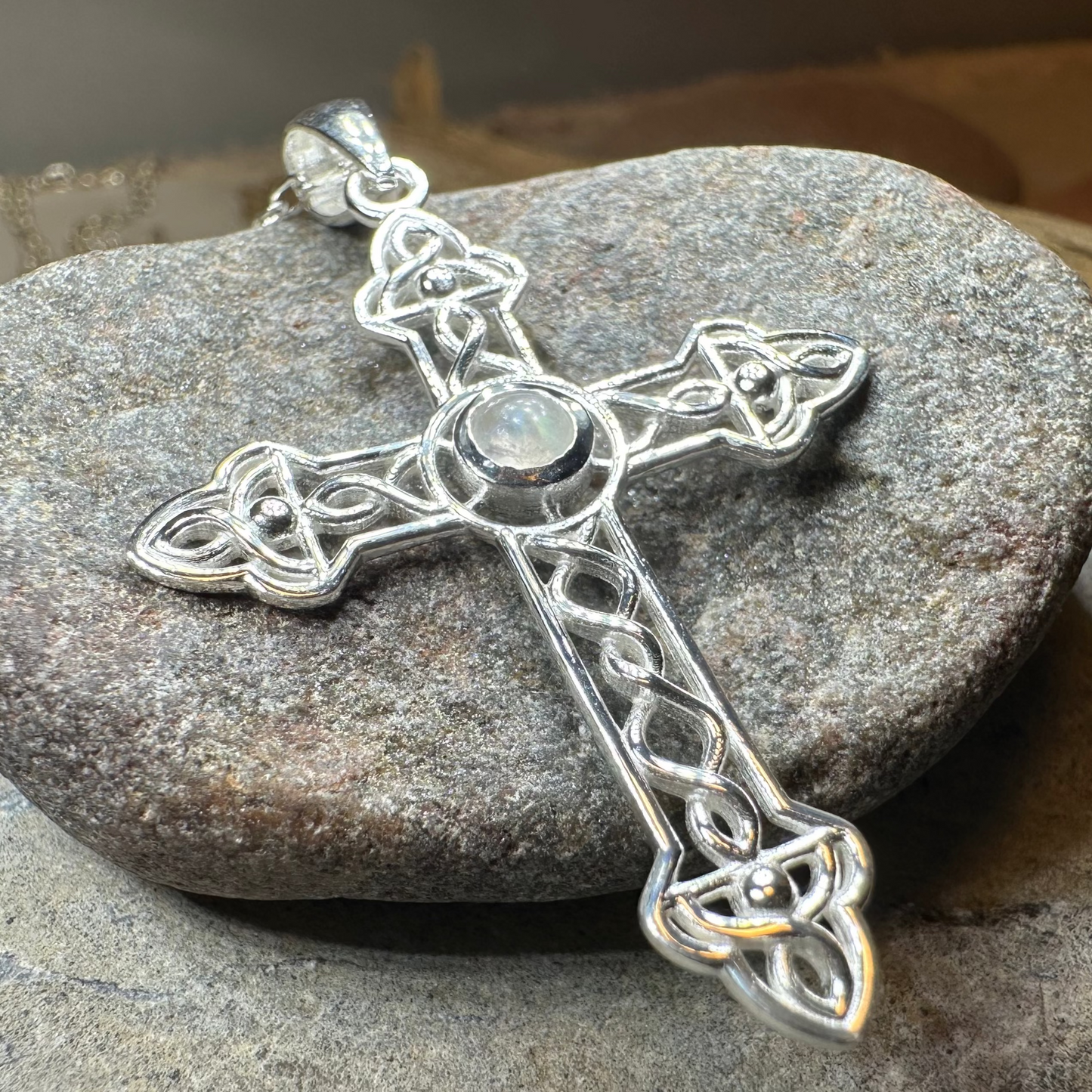 Steel Celtic Cross Necklace