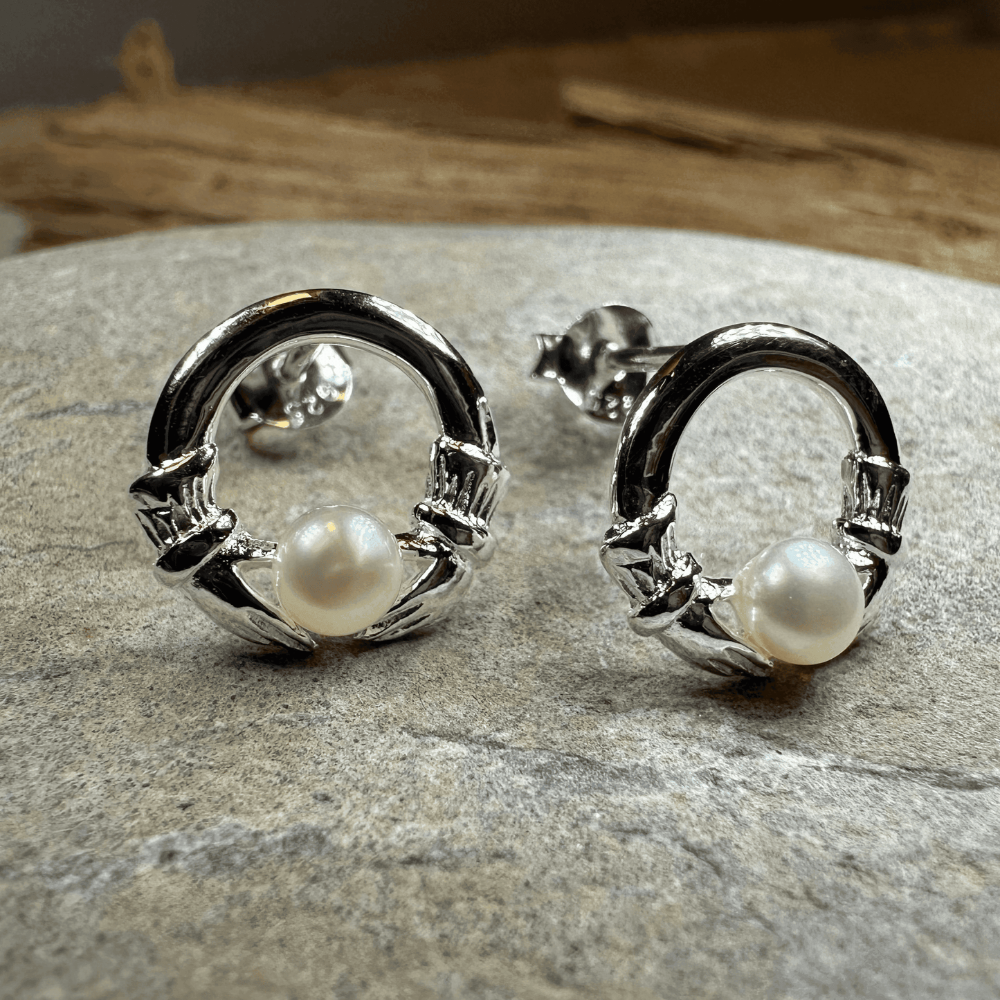 Straffan Claddagh Stud Earrings - 