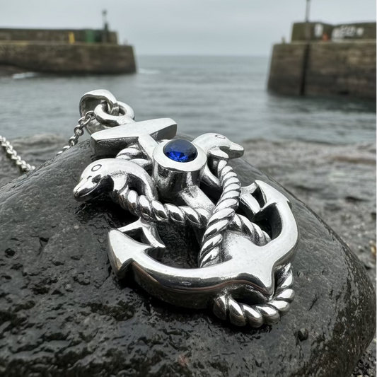 Dolphin Anchor Necklace