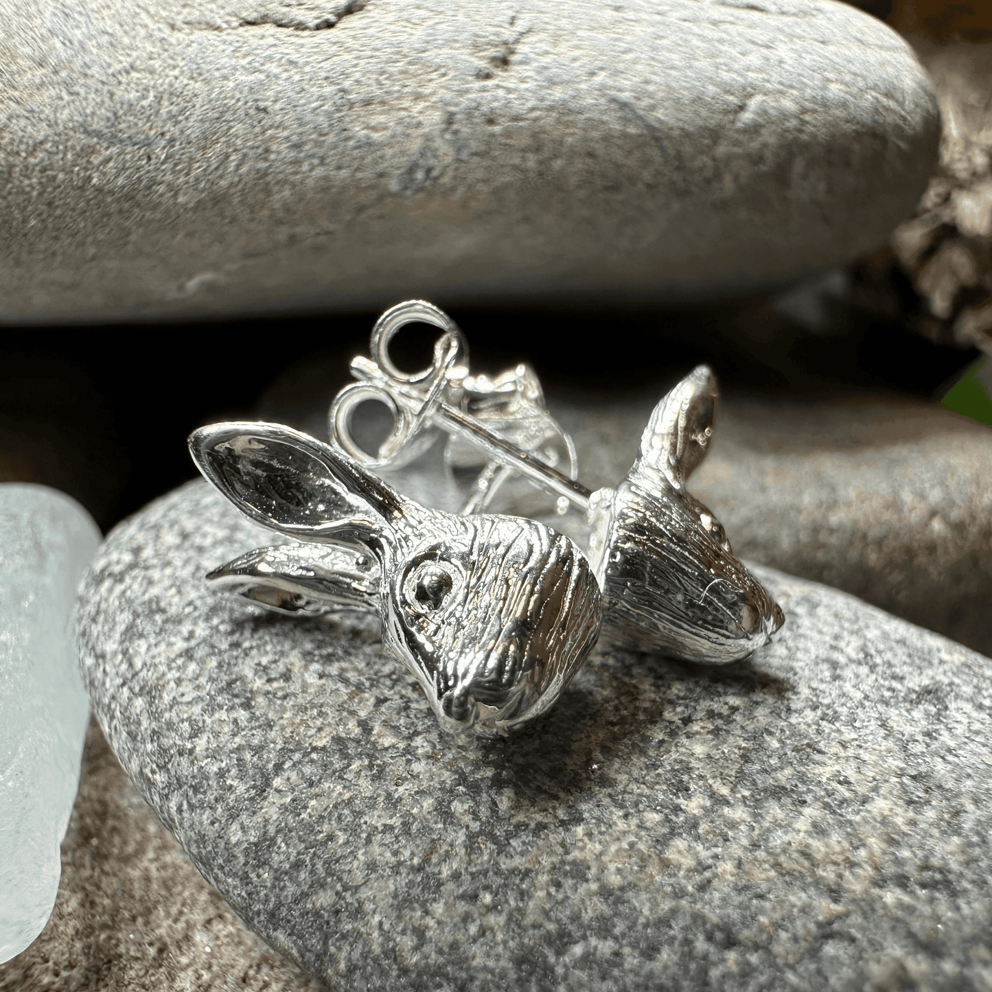 Thistledown Rabbit Post Earrings - 