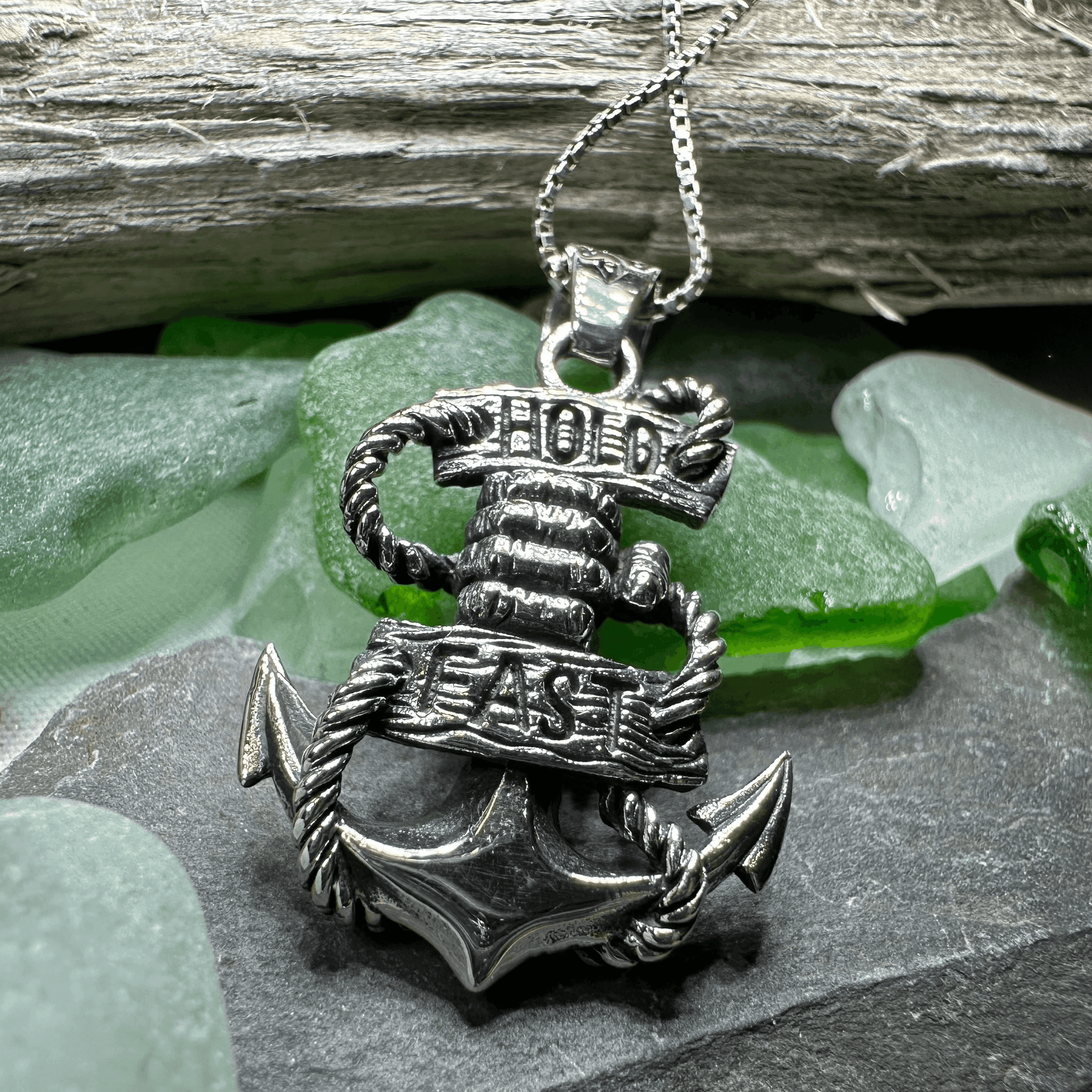 Hold Fast Anchor Necklace - 18