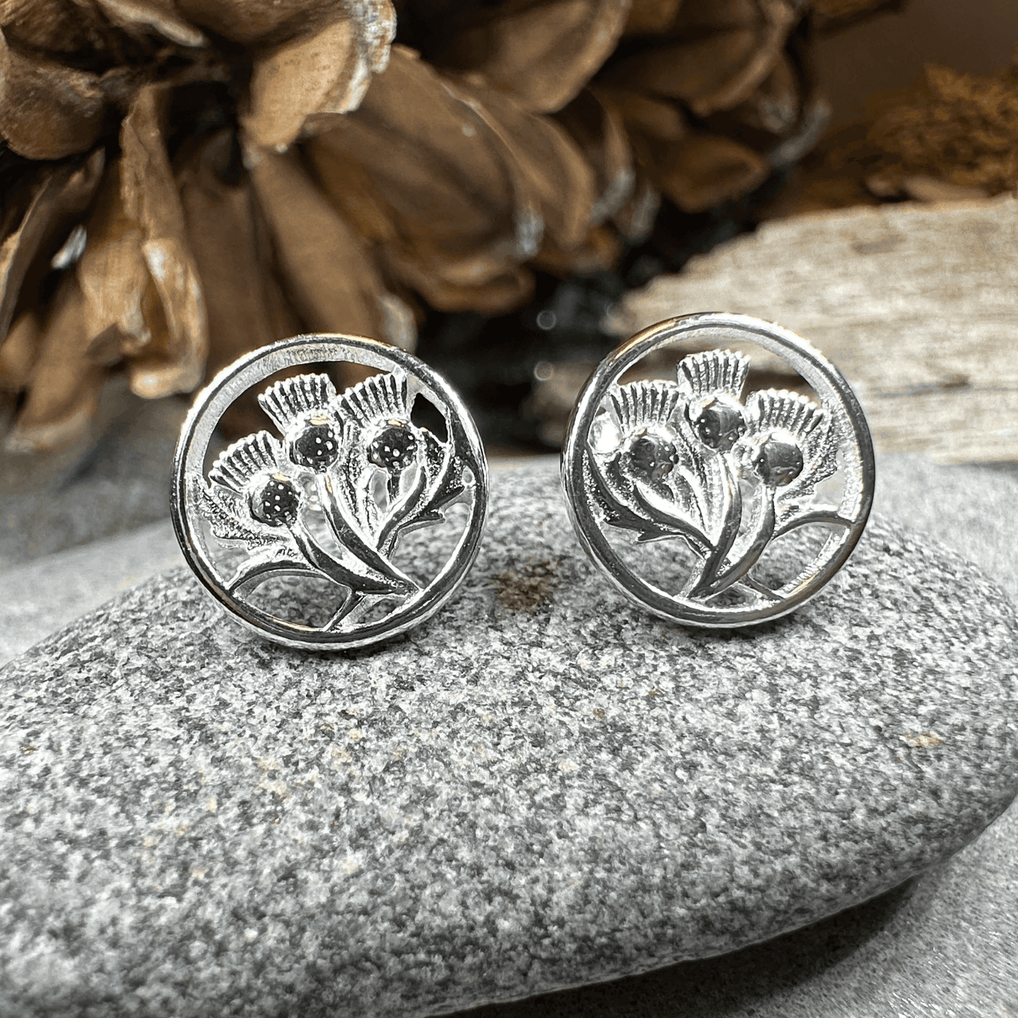 Dolina Thistle Stud Earrings - 
