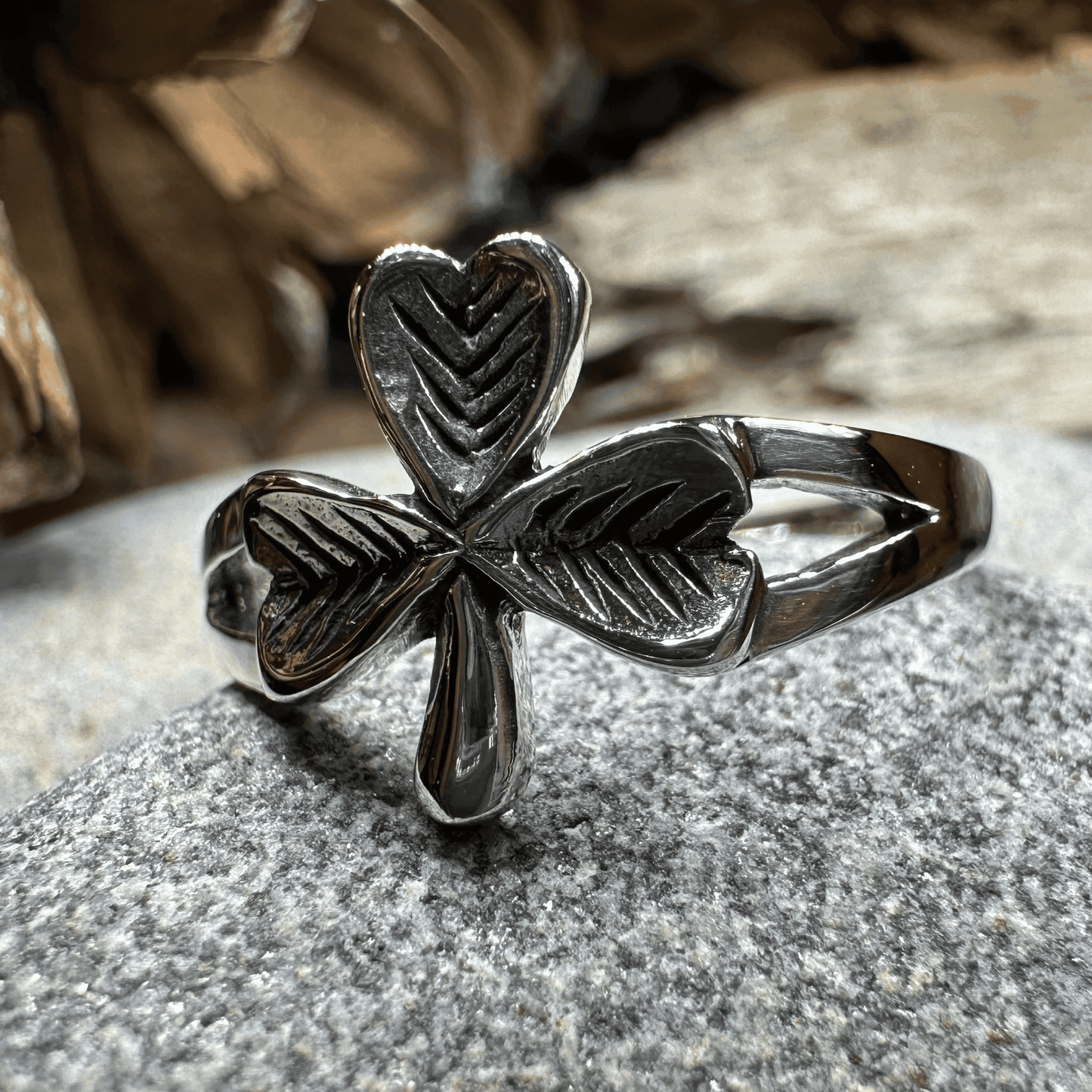 Sláinte Shamrock Celtic Ring - 5