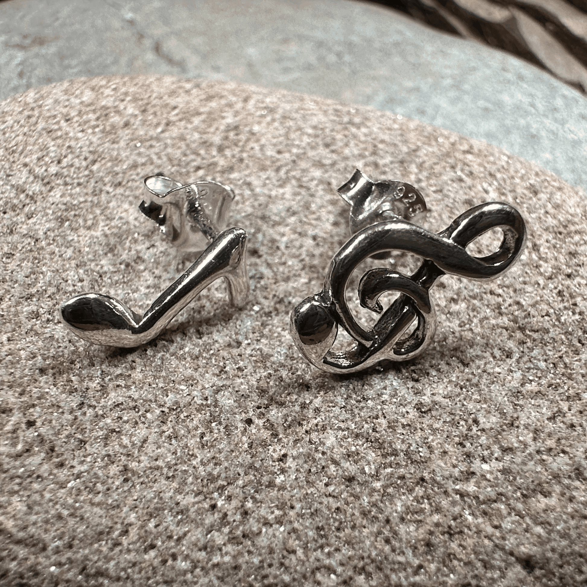 Music Note Stud Earrings - 