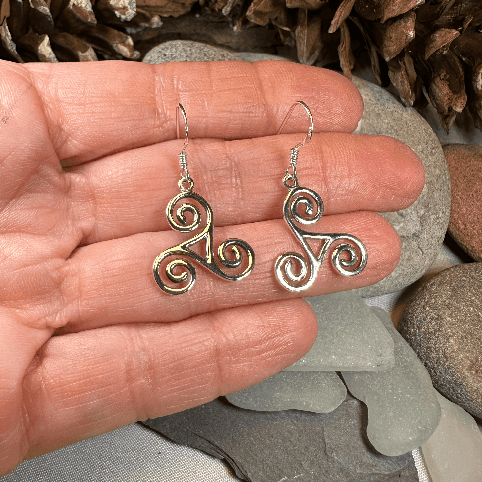 Elfwyn Celtic Spiral Earrings - 