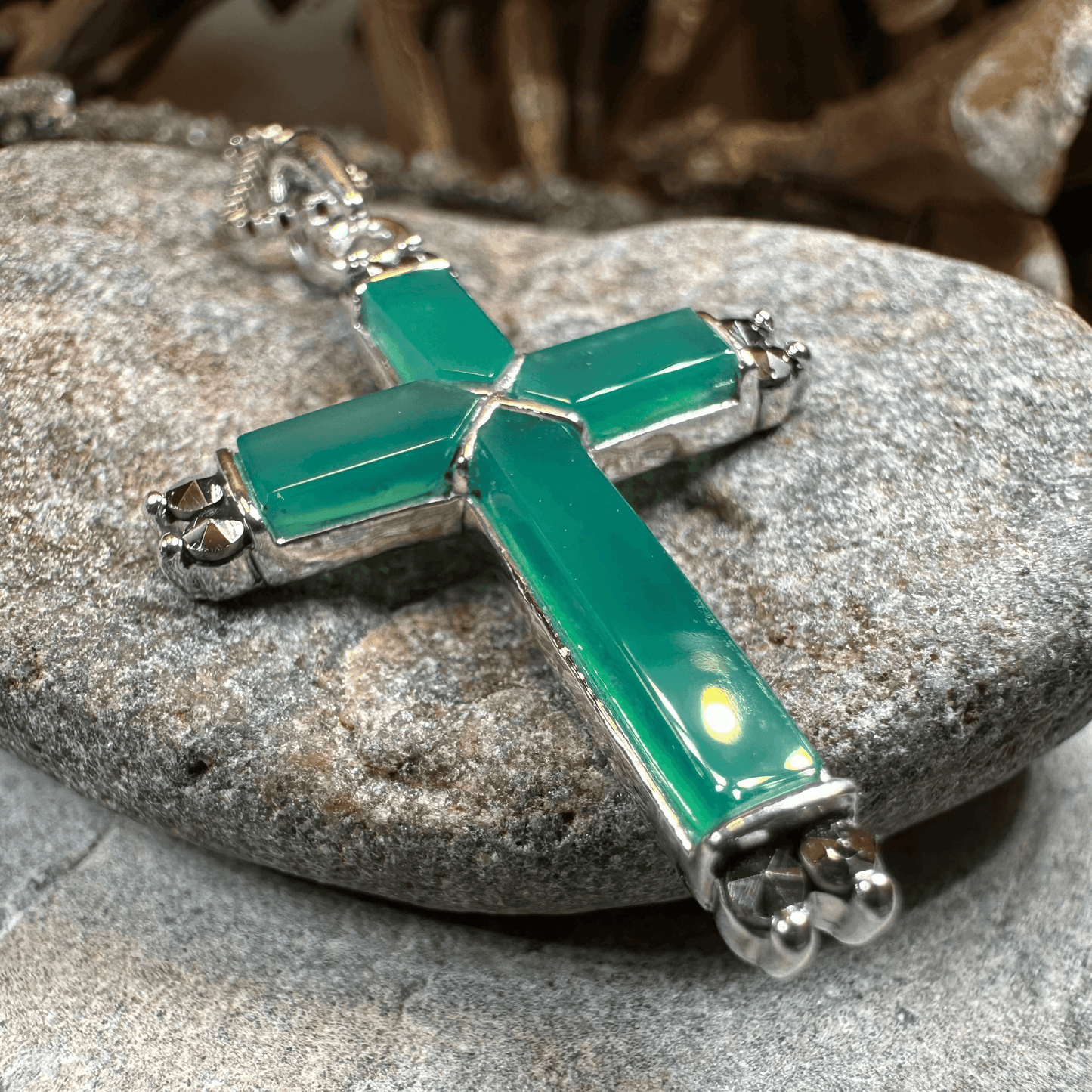 Marcasite Celtic Cross Necklace - 