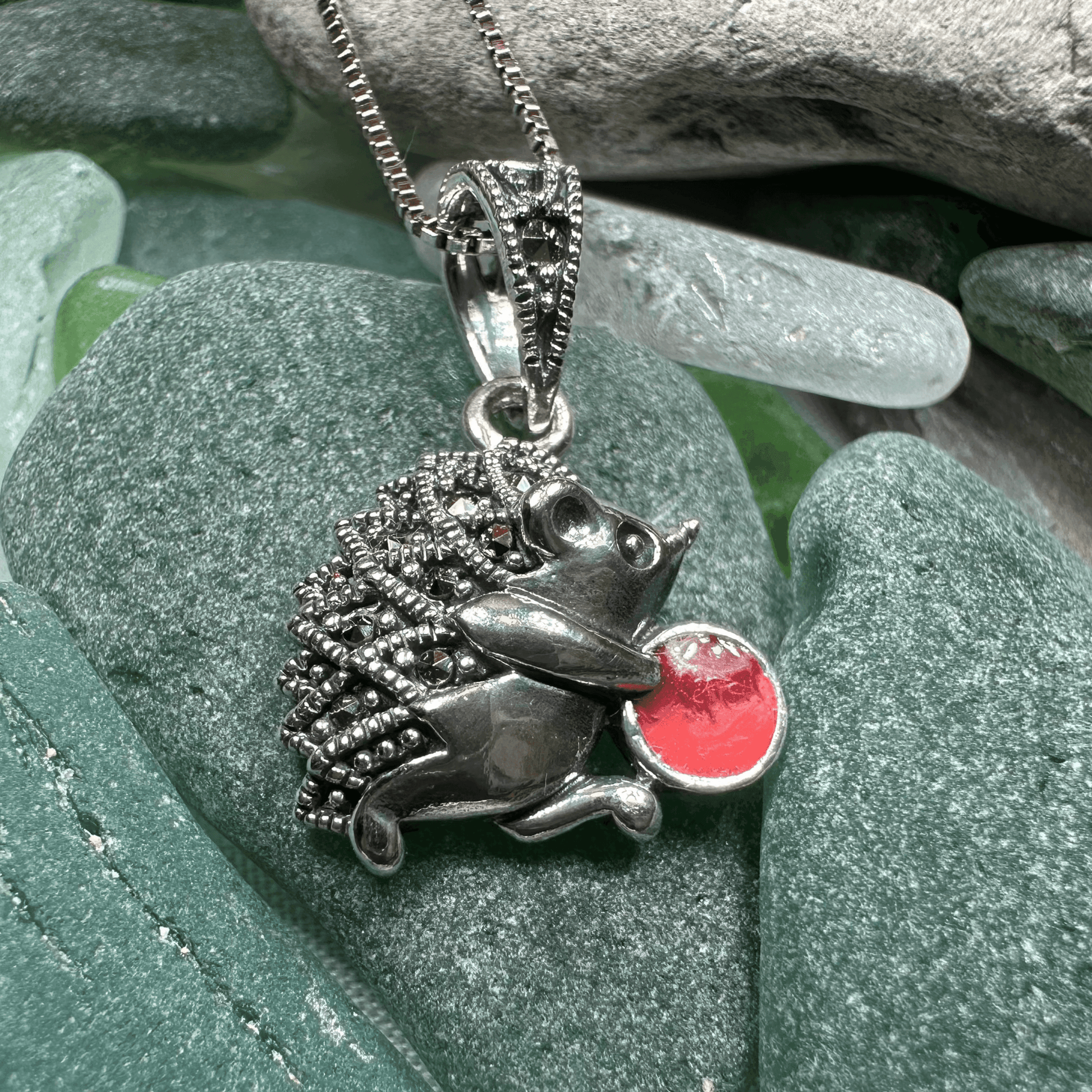 Frolicking Hedgehog Necklace - 