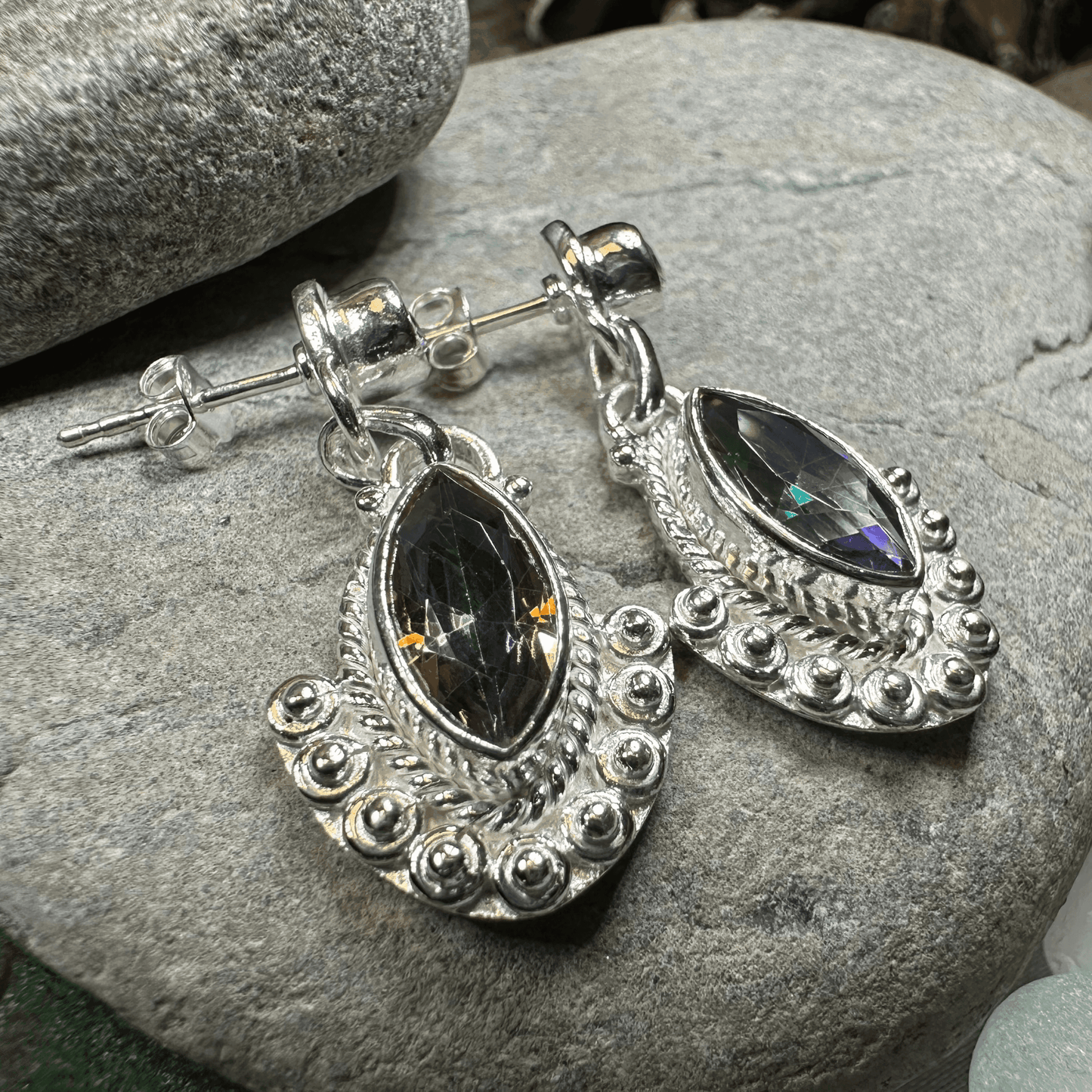 Lesedi Celtic Post Earrings - Moonstone