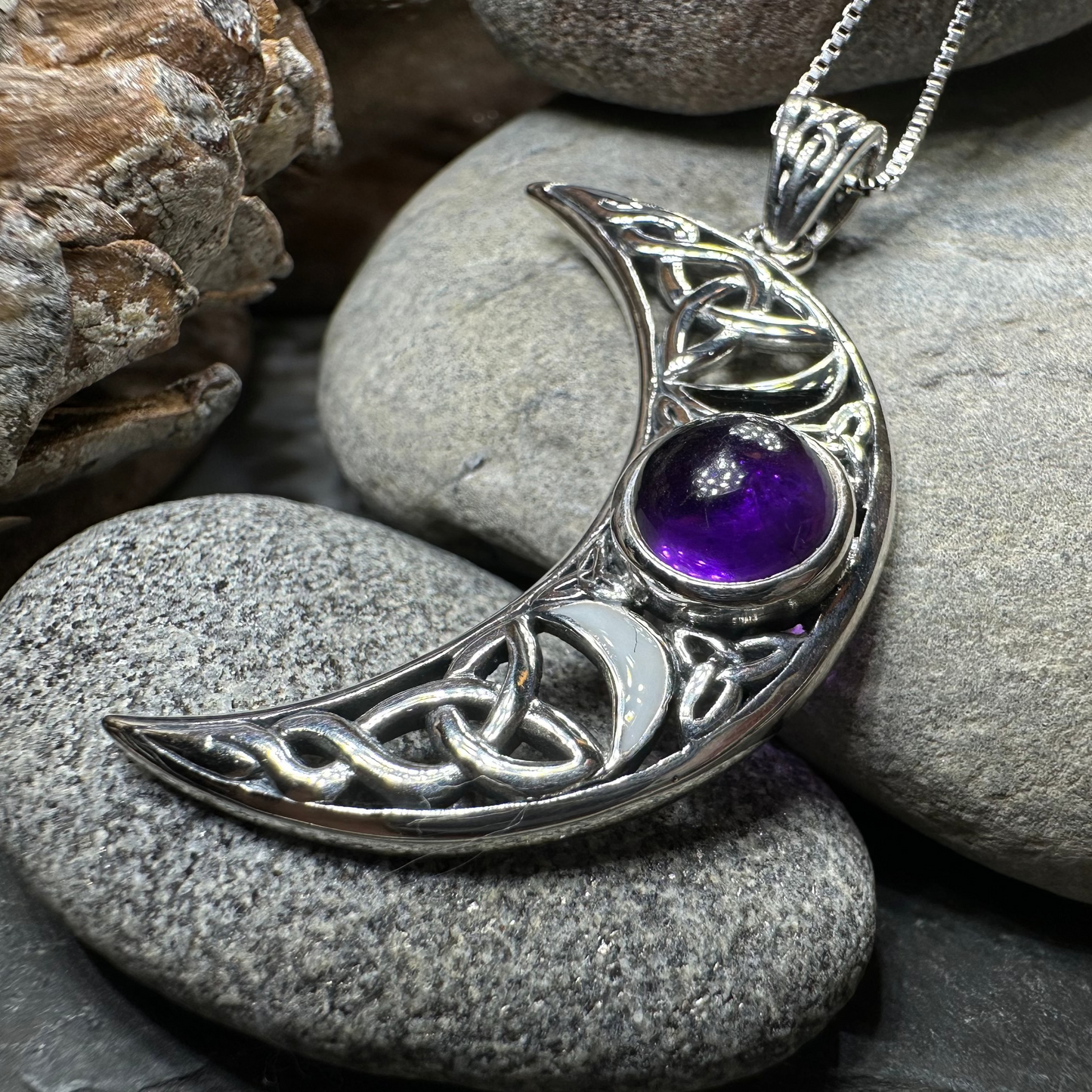 Sabrina Triple Moon Necklace